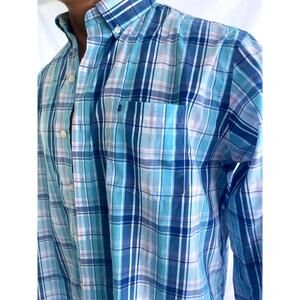 Y2K VTG Izod Men’s 2XL Long Sleeve Button-Down Dress Shirt Multicolor Classic